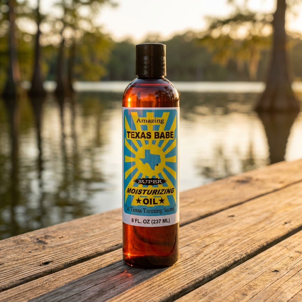 Texas Babe Moisturizing Oil is a lightweight daily body oil made with healthy oils and no mineral oil. Designed to hydrate, soften, and nourish skin with a clean coastal feel.