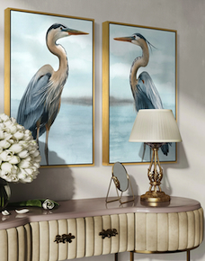 Shown in Silver float frame - Mix Media