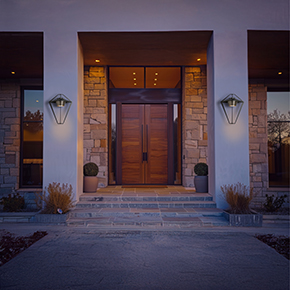 Stellar Dark Sky Friendly Outdoor Sconces in-situ