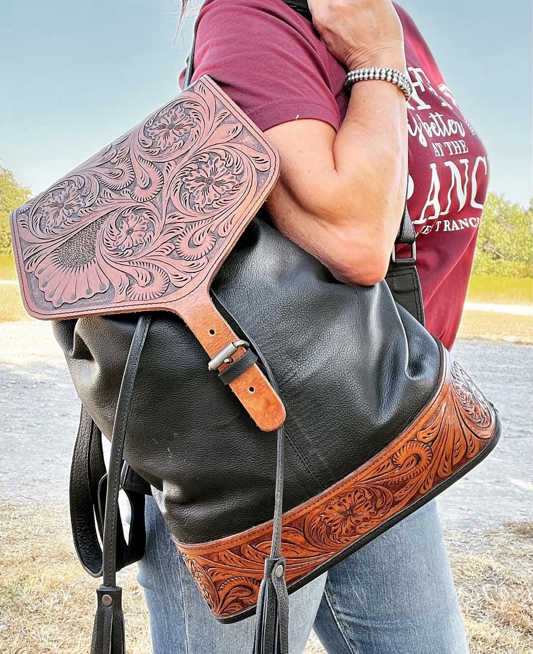 This backpack has it all - functional, beautiful and light. Pack everything you need inside and look great carrying it!
