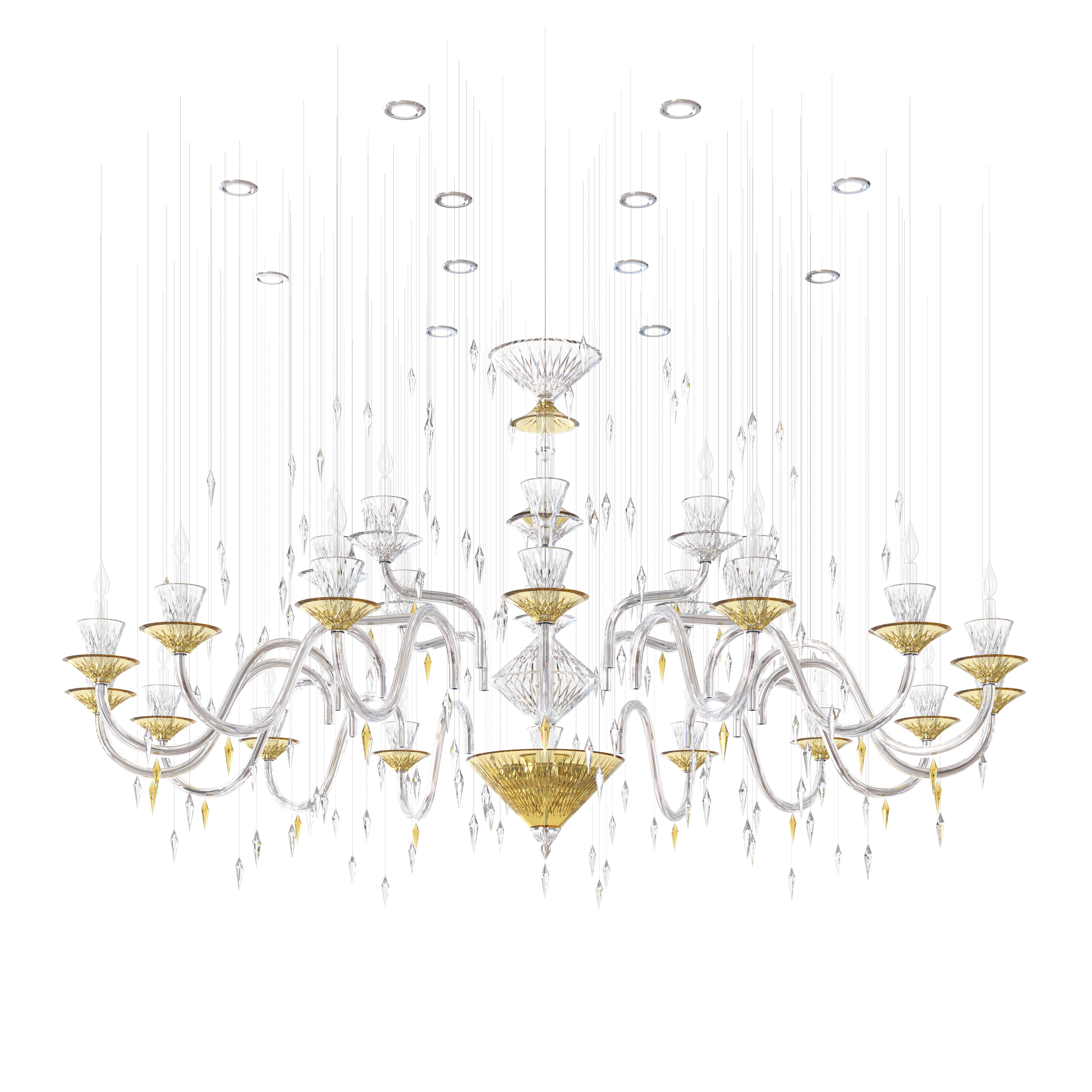  Color: crystal/champagne Diameter: 2100 mm (82,68 in) Height: 1200 mm (47,24 in) Weight: 40 Kg 