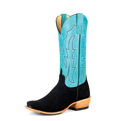 Black Suede - Turquoise Sinsation