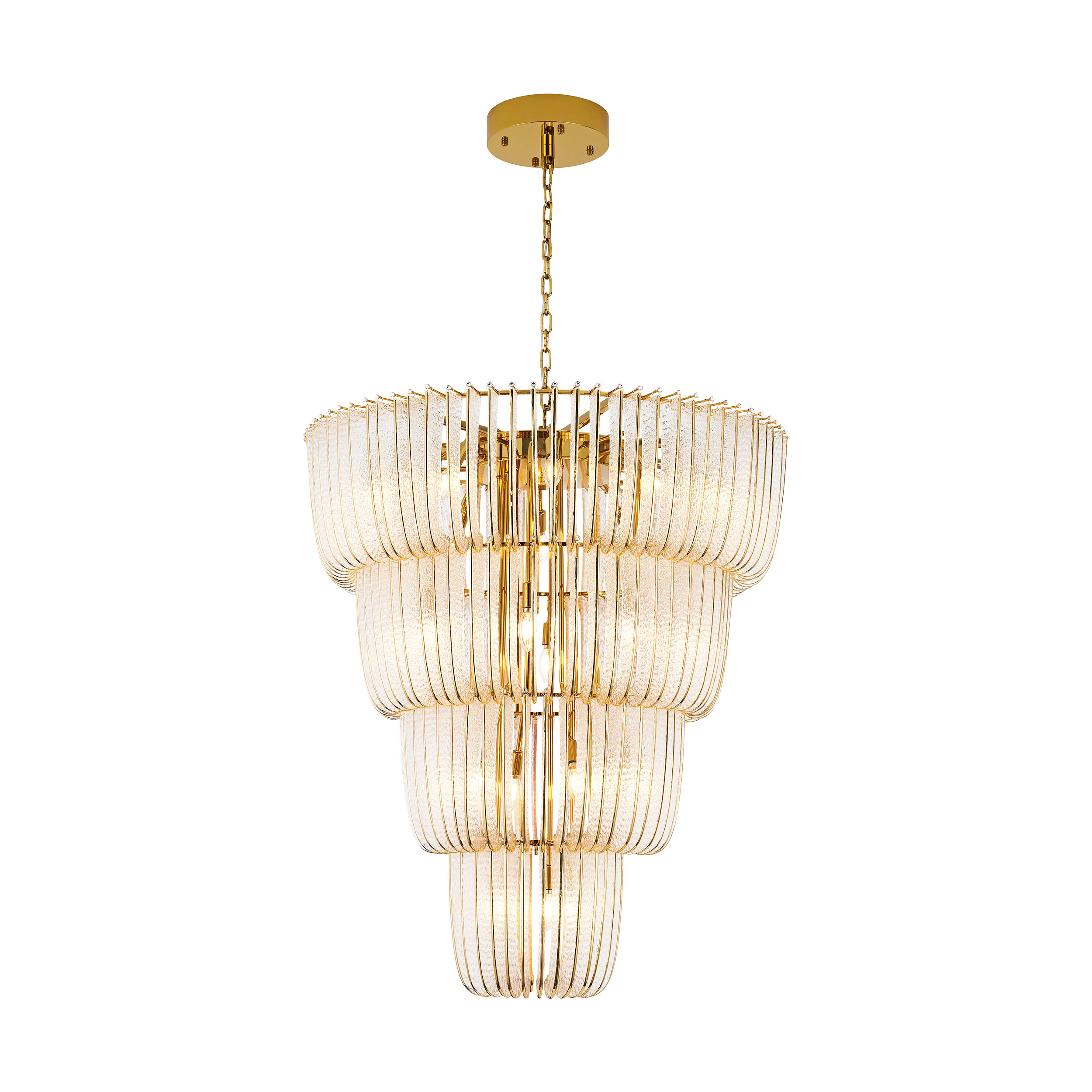 Shahi 4-Tier Chandelier - Titanium Gold