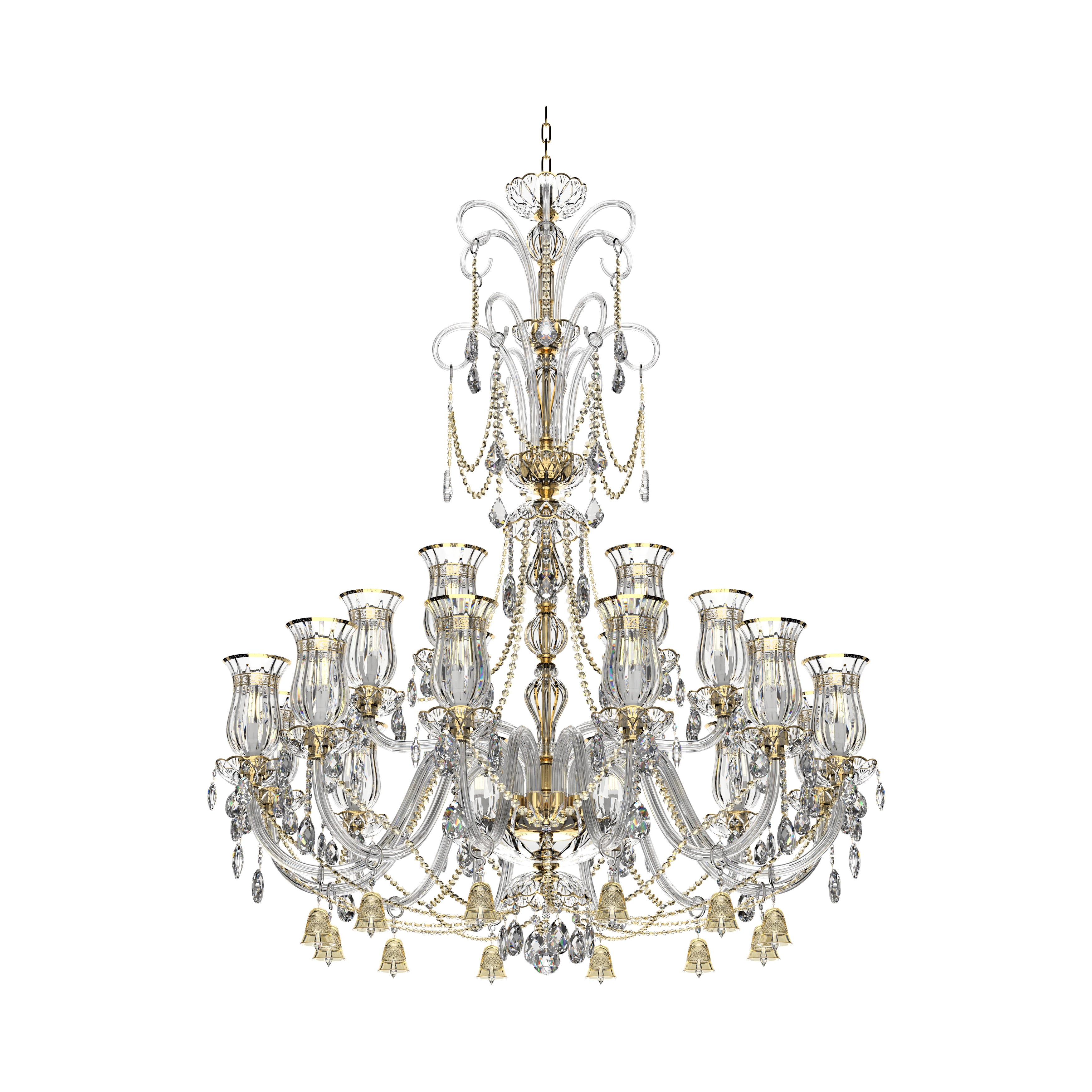  L 117/12+6/04-2 T4B zl amber pb  Diameter: 120 cm  Height: 150 cm  Numberofbulbs: 18