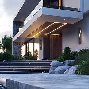 Carbon Outdoor Sconces in-situ