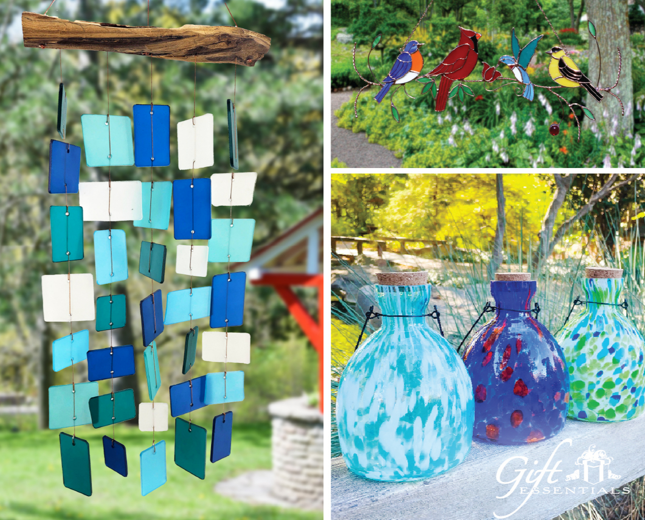 Stained Glass  Suncatcher, Glass wasp Traps,  Glass Chimes