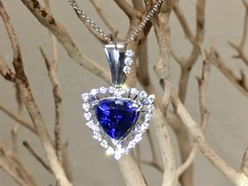Tanzanite and Diamond Pendant