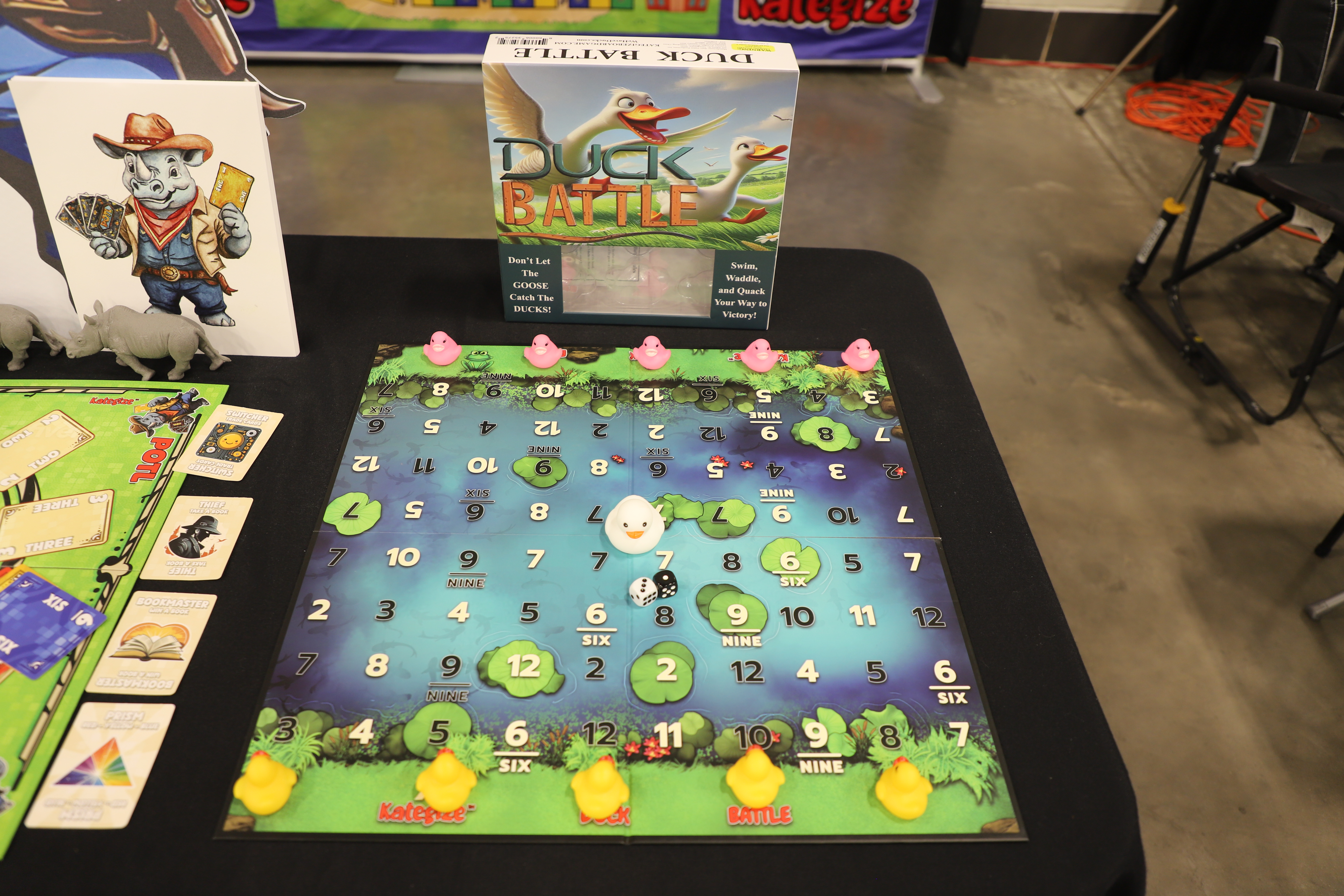 Duck Battle is the boardgame with actual rubber ducks