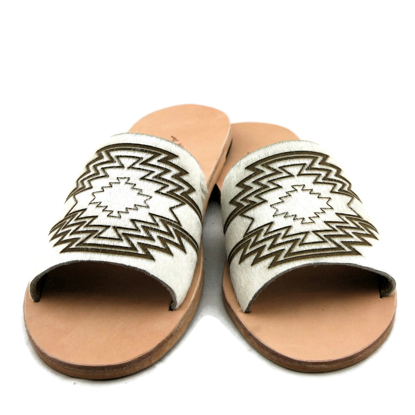 Laser cut Cowhide w/ pure leather soles