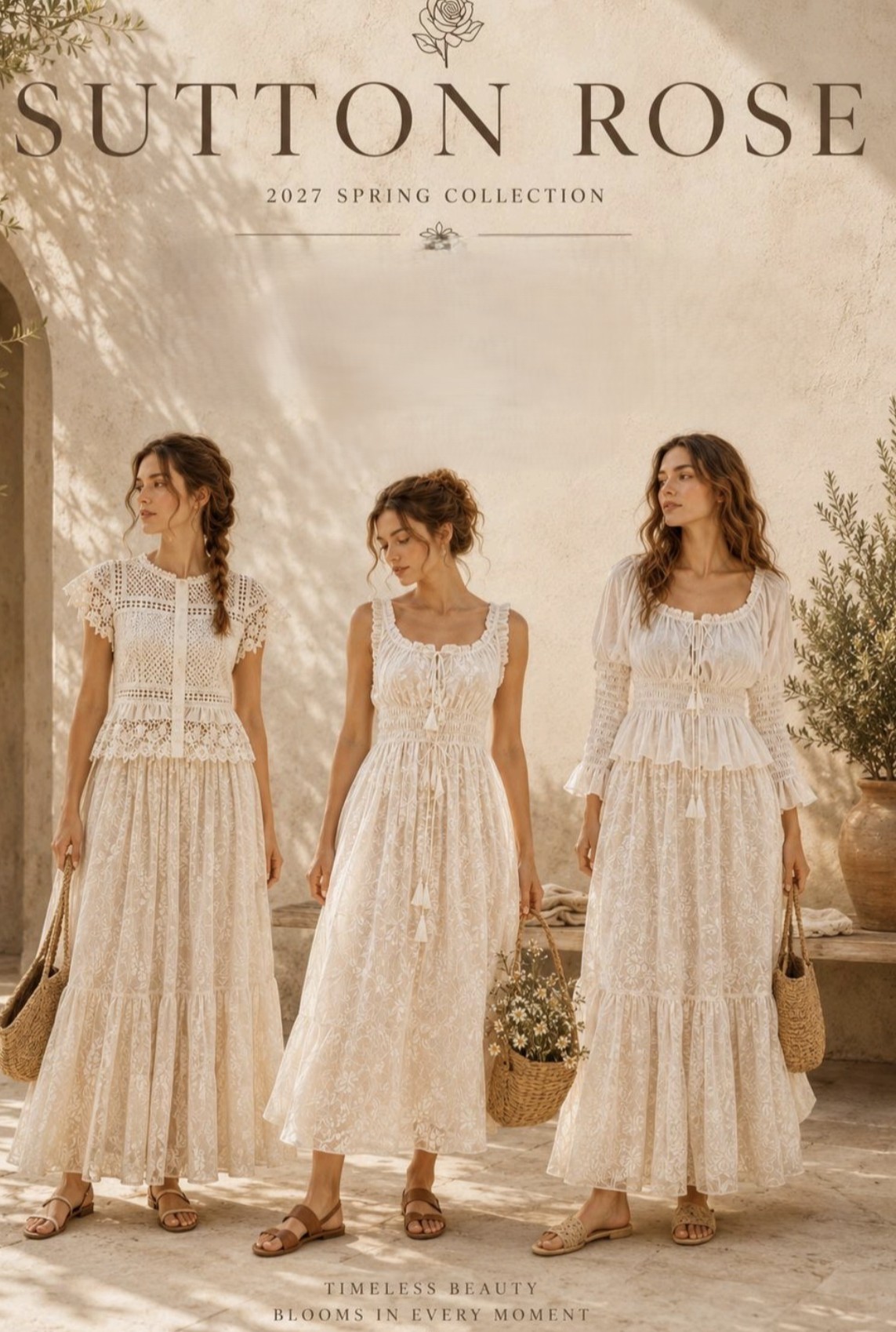 Romantic lace & embroidered blouses & dresses