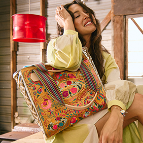 Consuela offers bags made with vivid colors and prints to inspire individuals. Shop totes, handbags, weekenders, and accessories. 