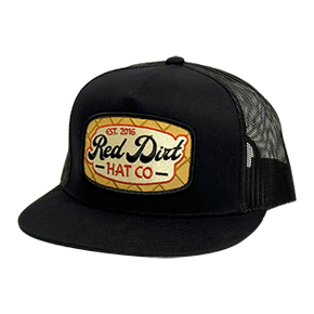 Black/Black classic 5-panel flat bill style snapback cap featuring the “Sweet Treat” patch.