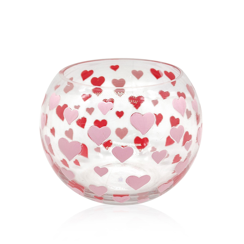 Valentine's day heart bubble vase