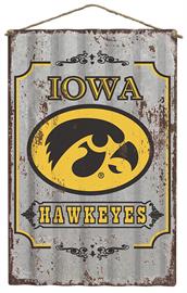 Iowa Distressed Corrugated Sign