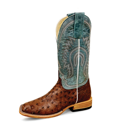 Kango Tobacco Full Quill Ostrich - Vail Sky Blue