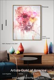 Primrose - 42x52" with Gold floater frame