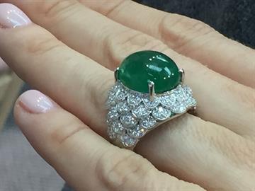 Emerald Diamond Cocktail Ring
