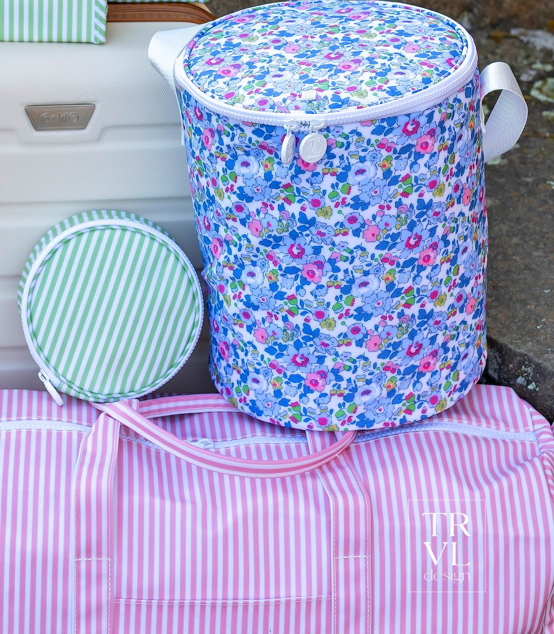 Our Signature coated florals are the perfect base to build your TRVL story! Mix our stripes and ginghams for your custom collections!