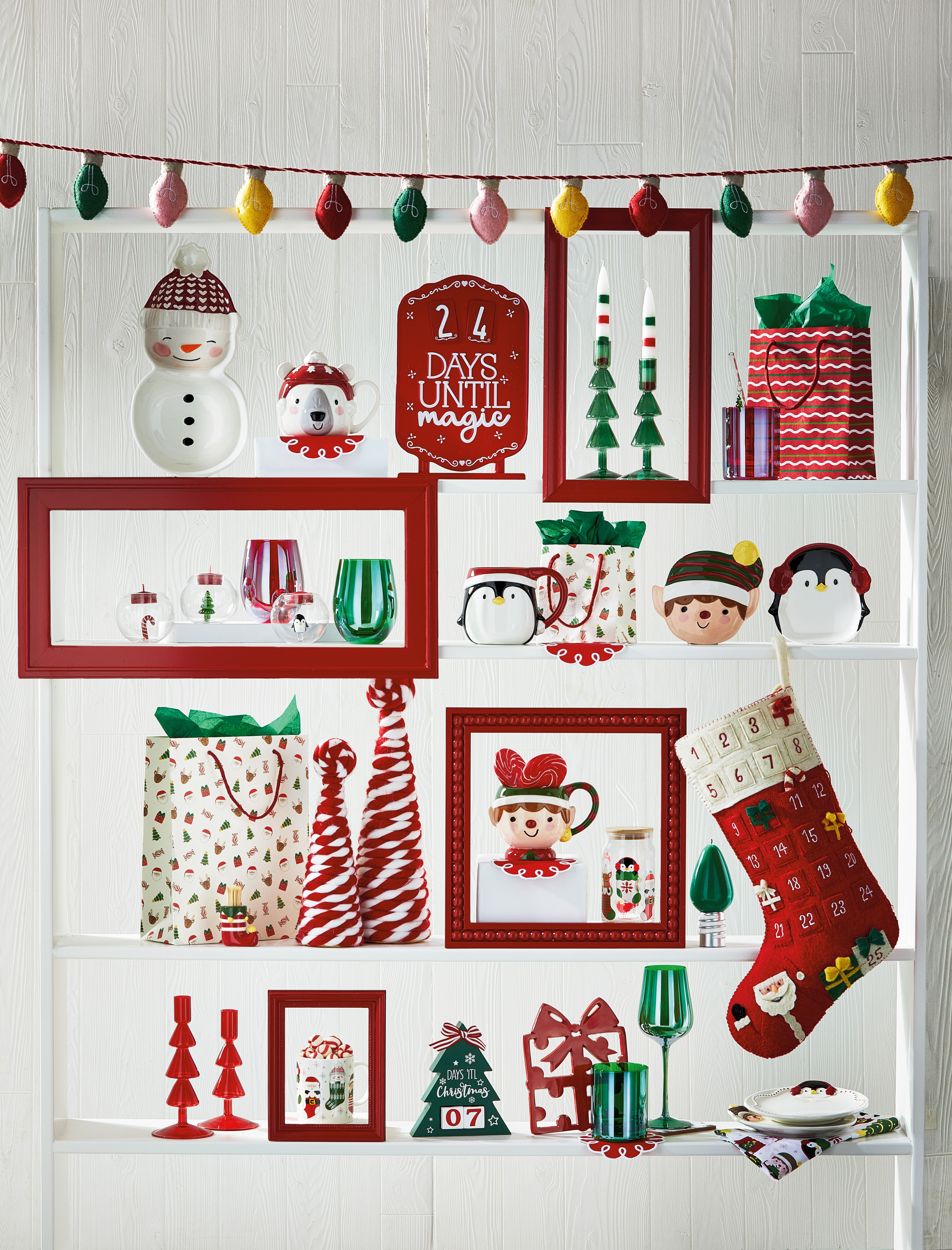 Bright patterns, joyful icons, and lighthearted charm. This merry collection celebrates the season with color, character, and feel good festive style.