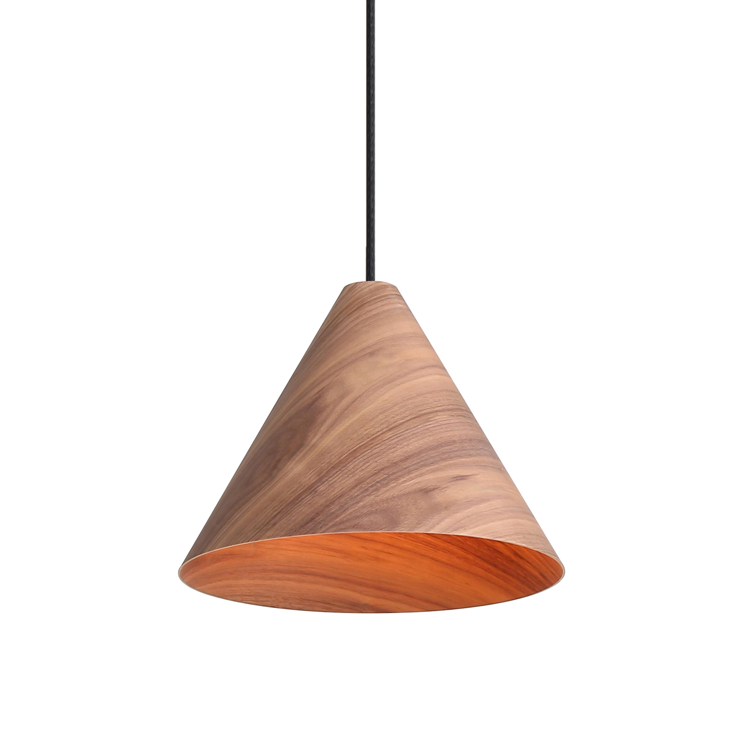 Conique 13" Pendant - Dark Walnut