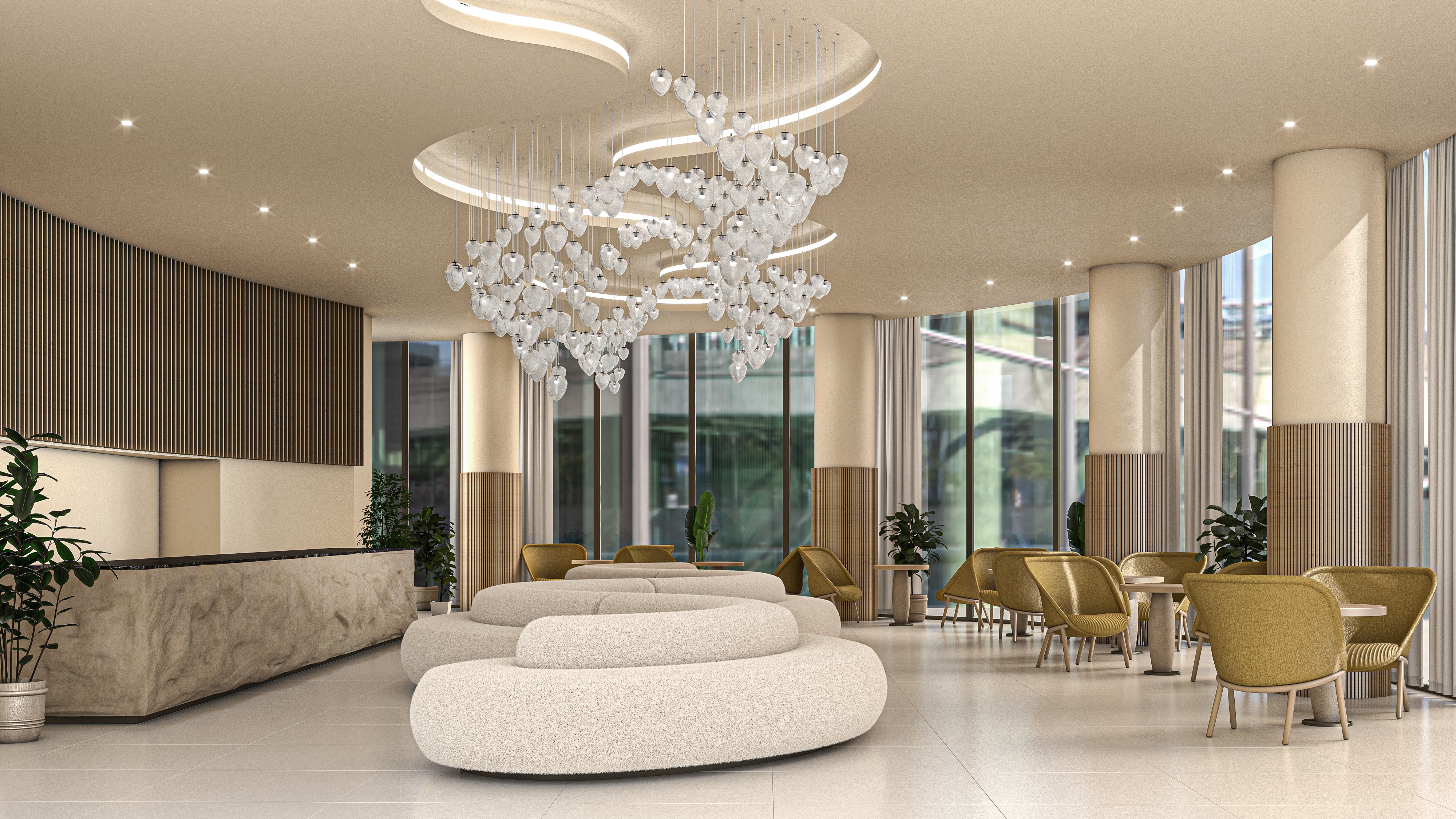 Color: matt crystal + soda Length: 11500 mm (4527,56 in) Width: 3200 mm (1259,84 in) Height: 1780 mm (700,79 in) Weight: 428 kg Light source: 69 x G9