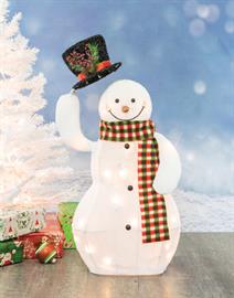 Salutations Snowman with Lights and Animation