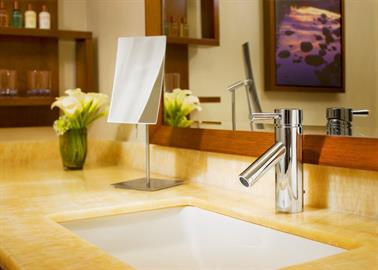 Minimalist Rectangular Freestanding Magnified Mirror