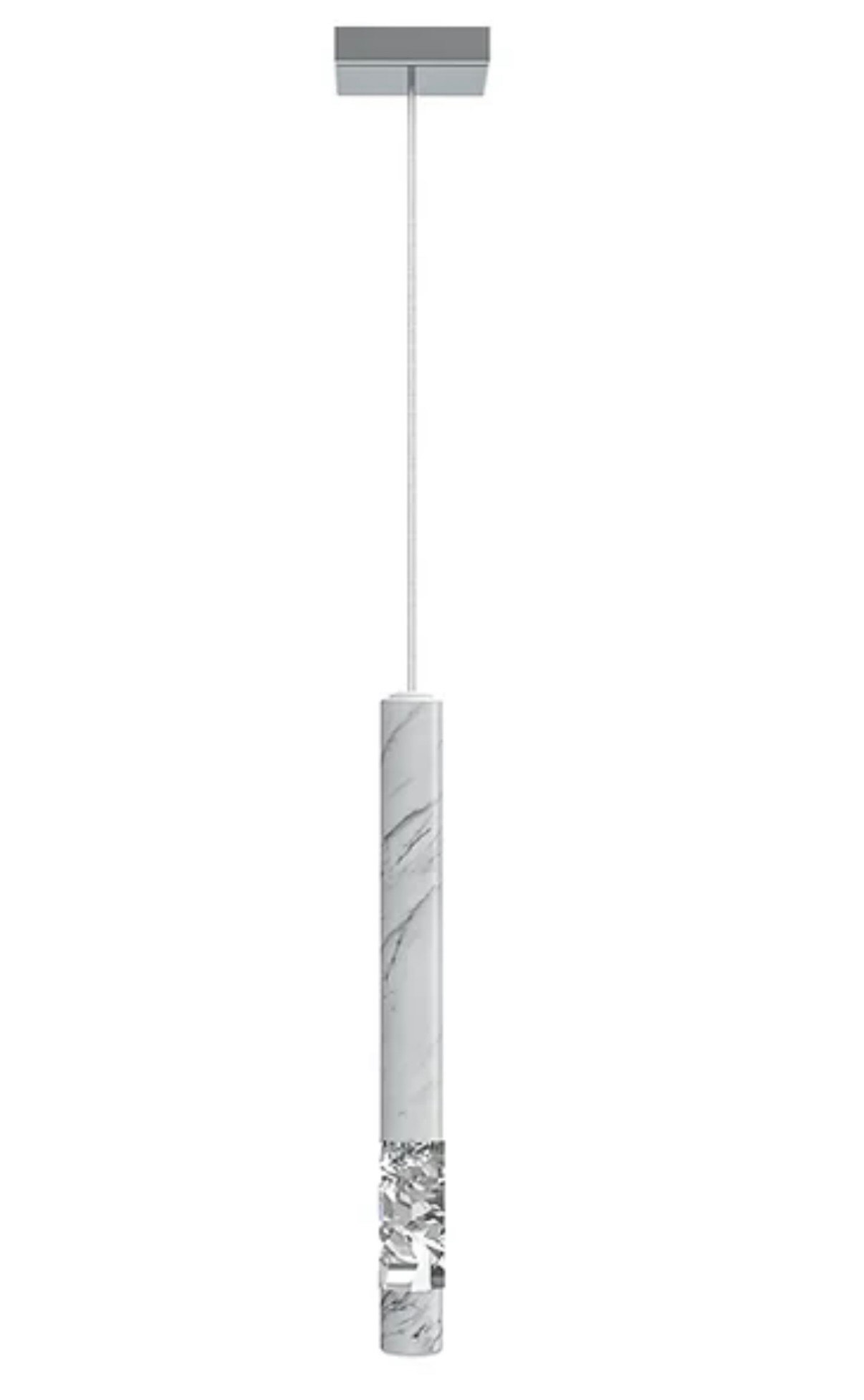 Color: white carrara marble/crystal Length: 93 mm (3,66 in) Width: 93 mm (3,66 in) Height: 400 mm (15,75 in) Weight: 1,6 kg Light source: 1 x LED Chip
