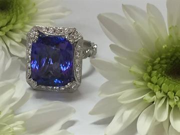 Tanzanite Diamond Ring