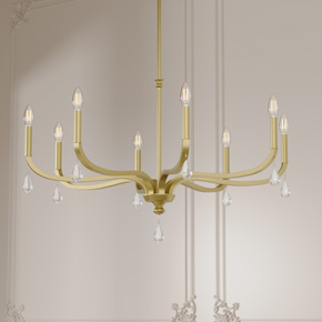 Understated opulence emanates with dazzling panache from the Viremont Collection of candle-style chandelier lighting. 