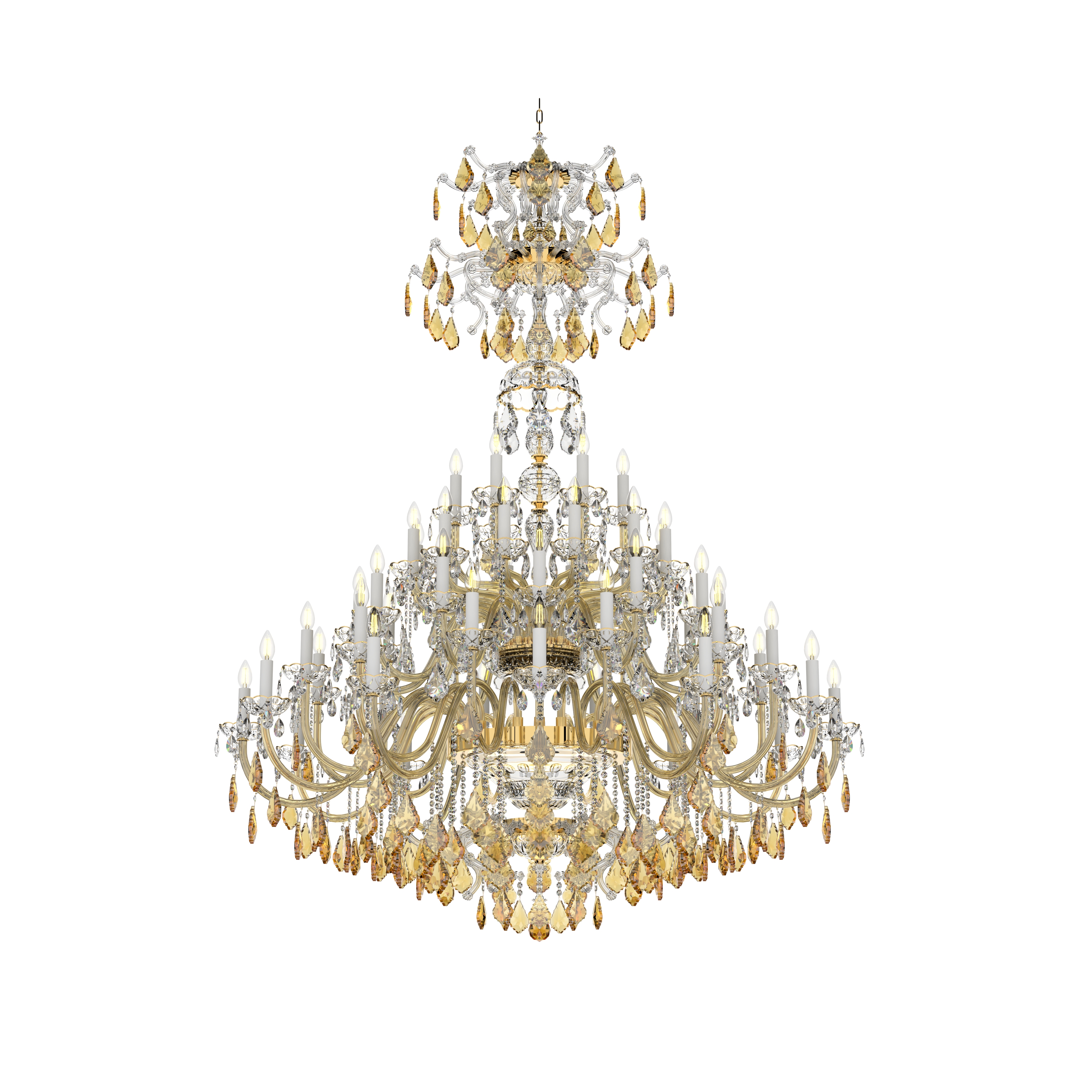  L 130/54/04-2/DB zl amber pb  Diameter: 180 cm  Height: 220 cm  Numberofbulbs: 54