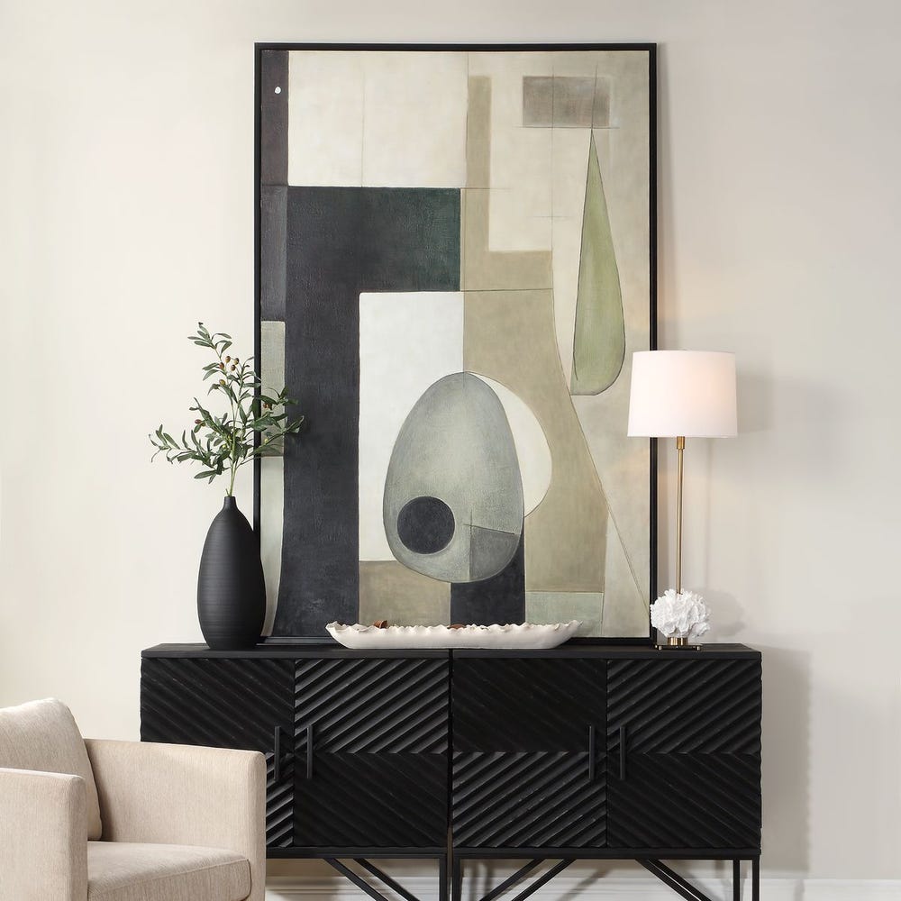 Framed, Hand Painted, Glass, Made in the USA