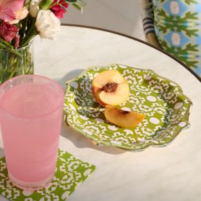 Colorful paper goods from cocktail napkins to plates and guest towels make entertaining effortless and joyful.