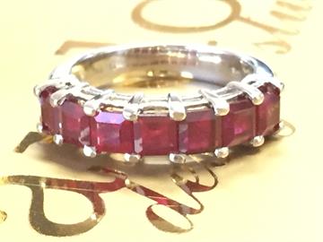 Natural ruby anniversary band