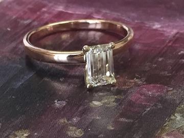 Emerald Cut Diamond Engagement Ring