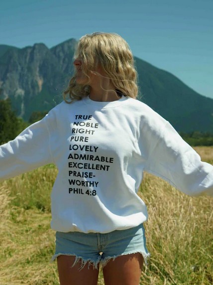 Phil 4:8 Crewneck Sweatshirt