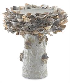 Oyster Shell Small Bird Bath