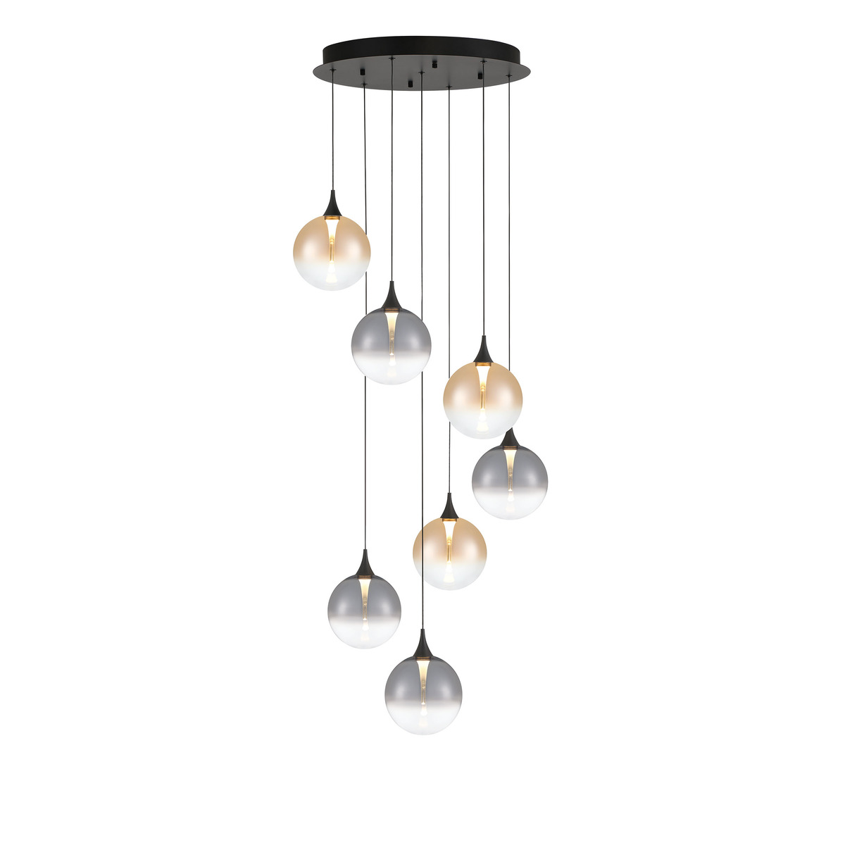 7-Light 21" Integrated LED Multi Drop Chandelier 