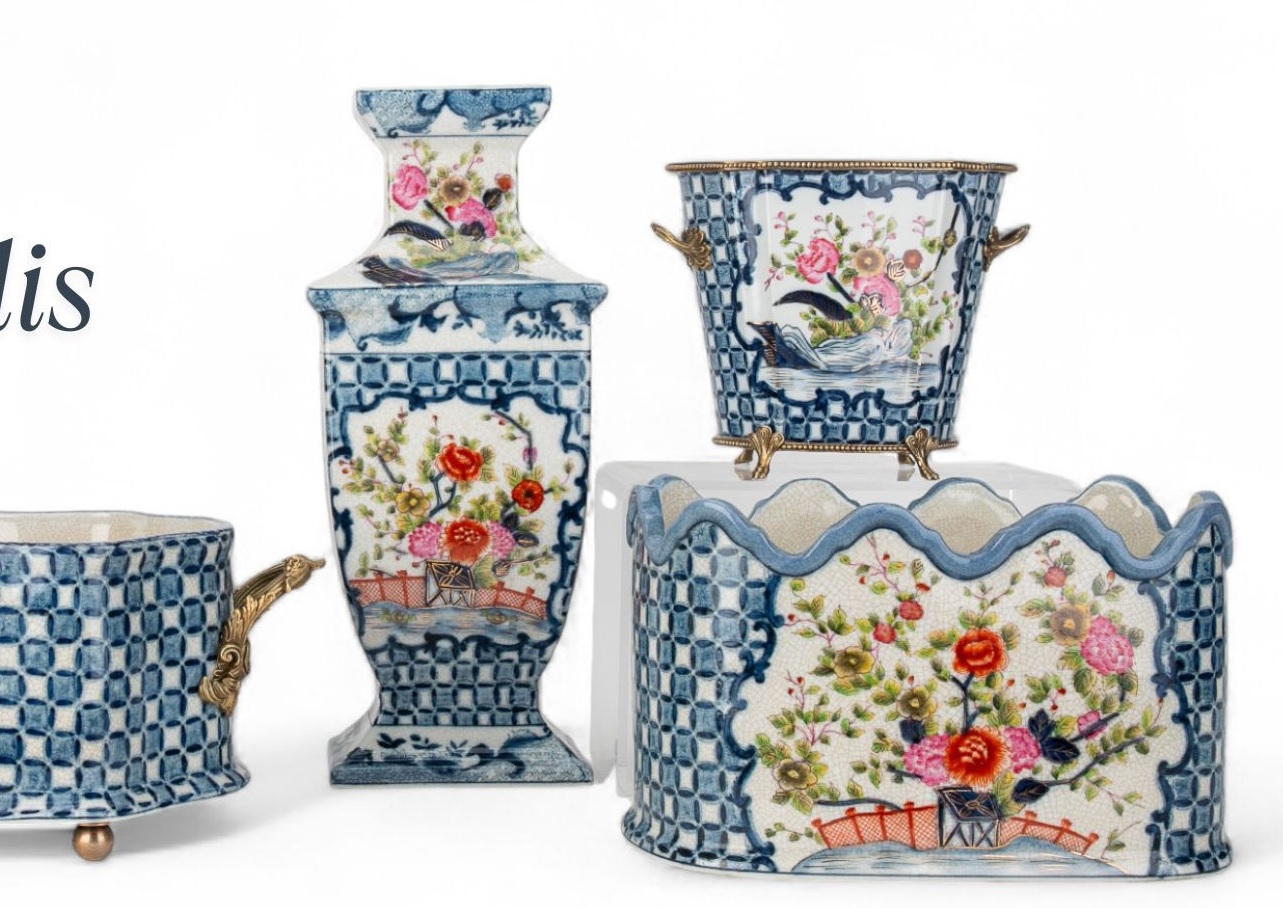 Garden Trellis porcelain pieces 