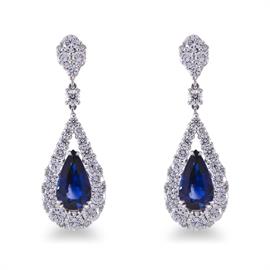 Sapphire and Diamond Earrings