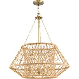 A polished capsule-shaped opal glass shade diffuses a soft, radiant glow.