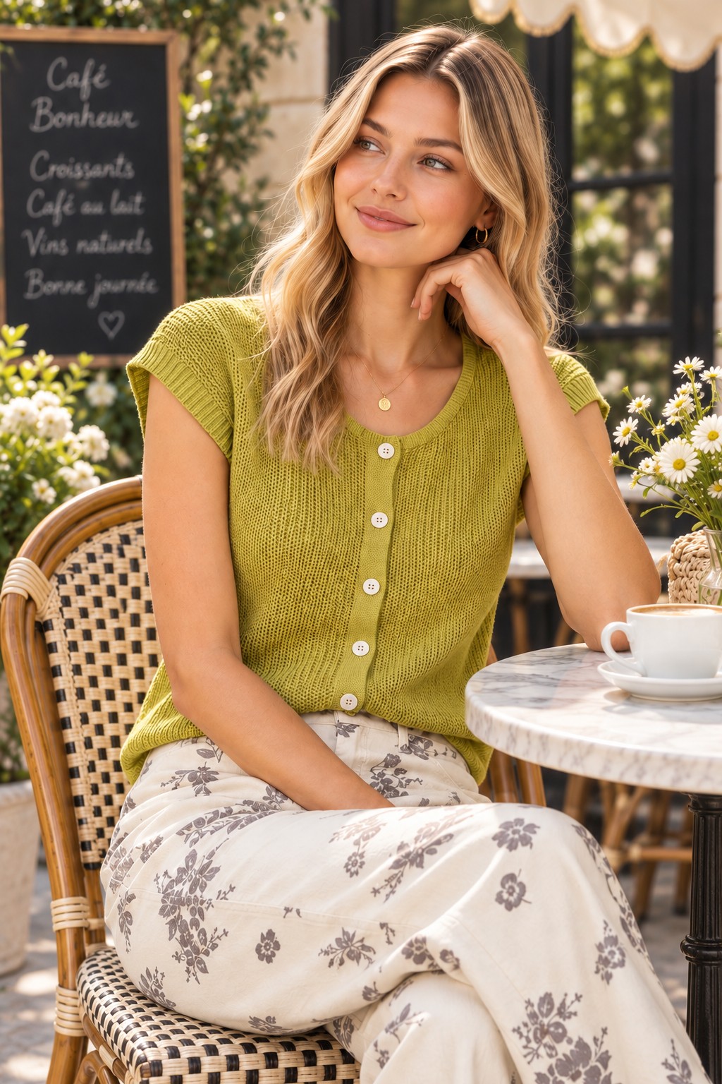 classic crew neck button-front sweater vest