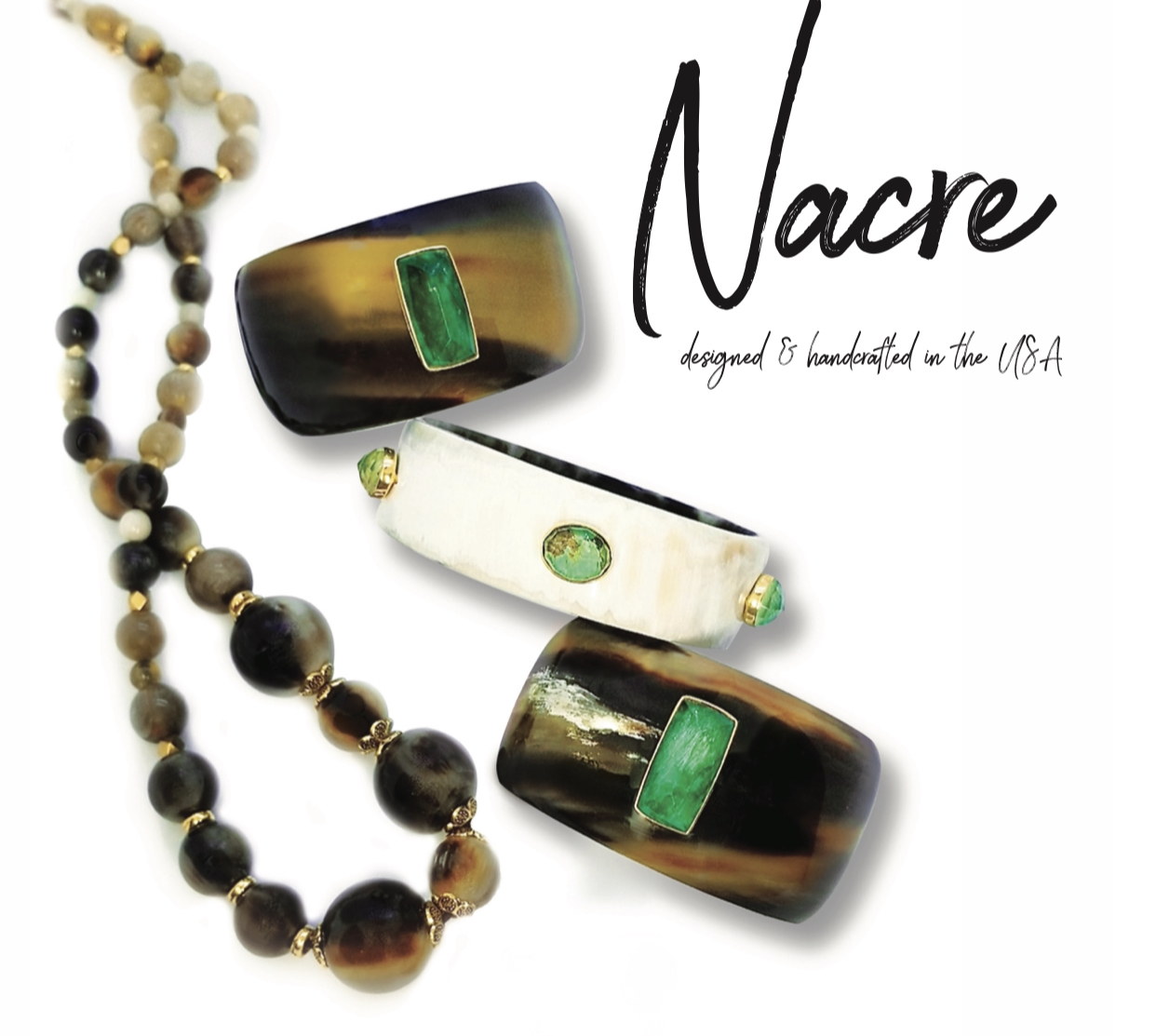 Horn jewelry with stones 