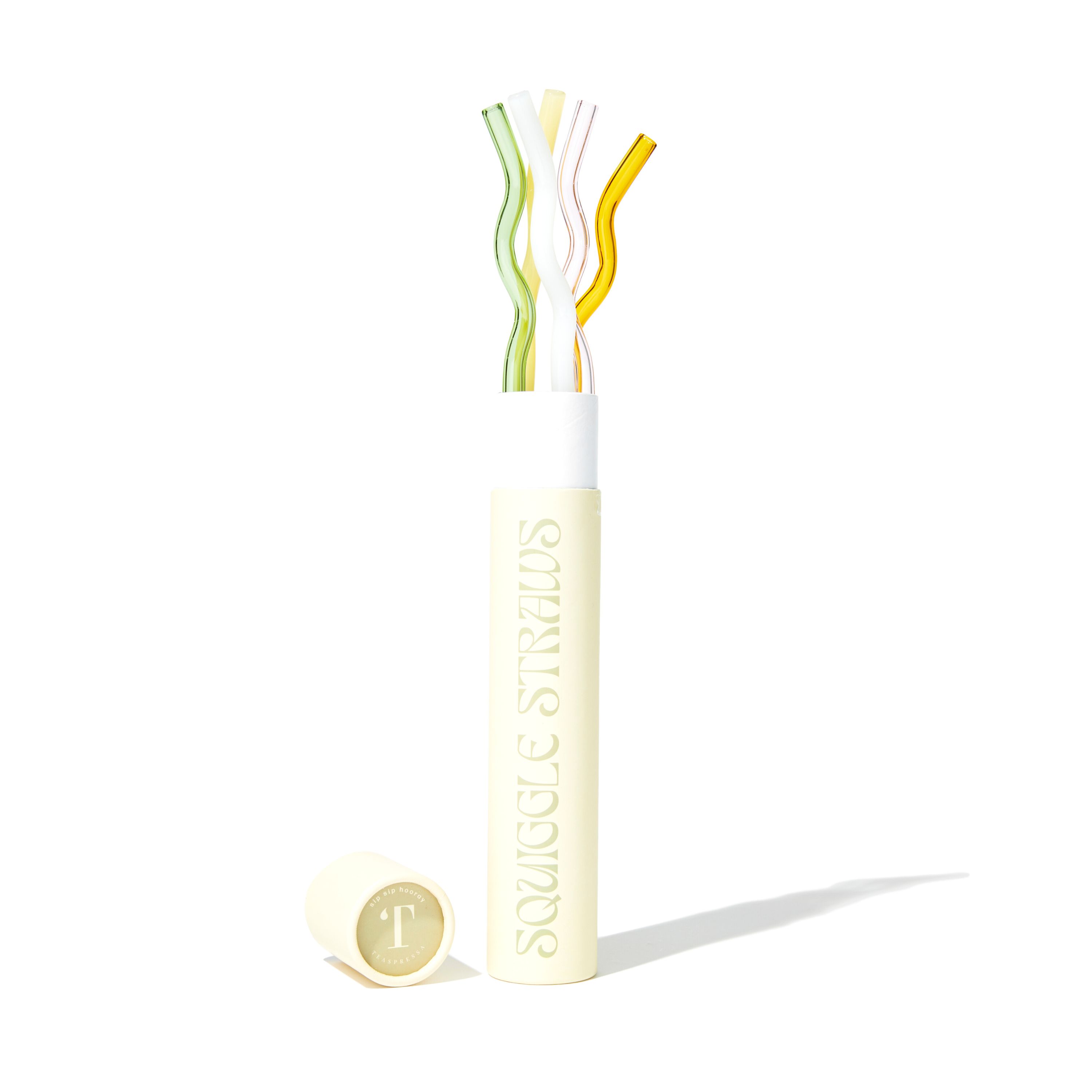 It's time to sip in style. These fun, colorful, eco straws are the perfect accessory to enjoy any beverage.  Made of glass, reusable, and come in 5 fun colors to match any vibe. 