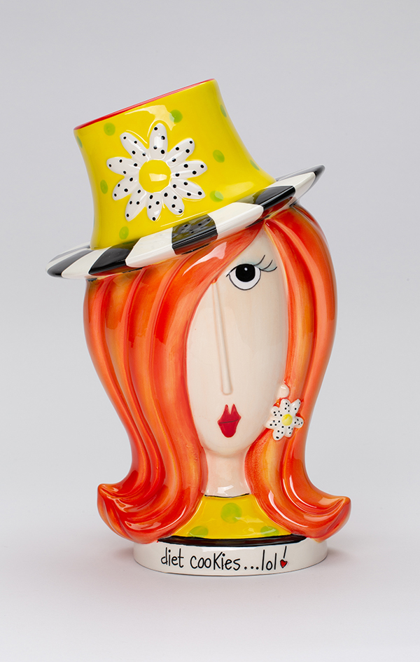 Daisy Lady Cookie Jar 10 7/8"H