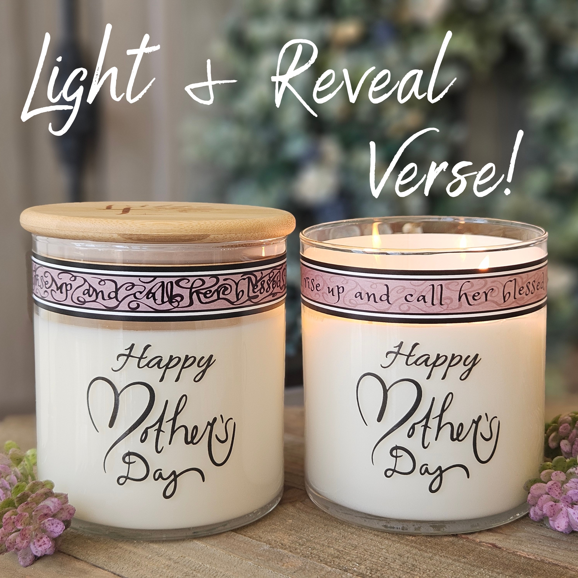 Natural Soy-Coconut Wax Reveal Mother's Day Candle