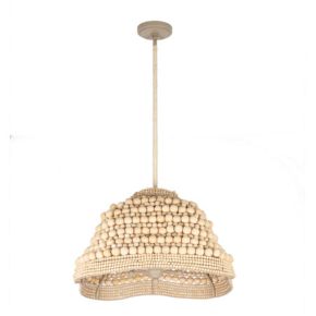 Crafted by hand from various-sized wood beads, steel and abaca rope, the Coaxial Collection is thoughtfully arranged to create intriguing patterns. 