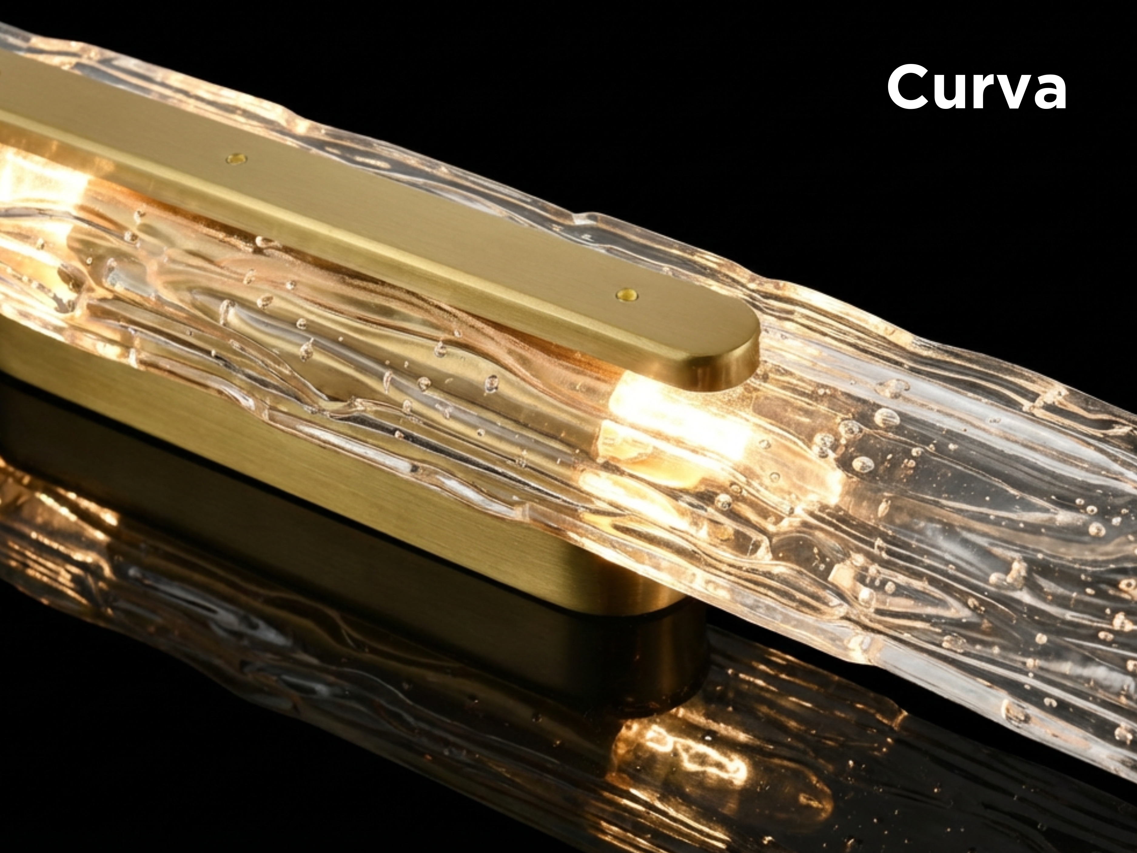 From bold 44-inch outdoor walls to intimate indoor vanities, Curva’s graceful arches and handcrafted glass create a striking impact in any space. 