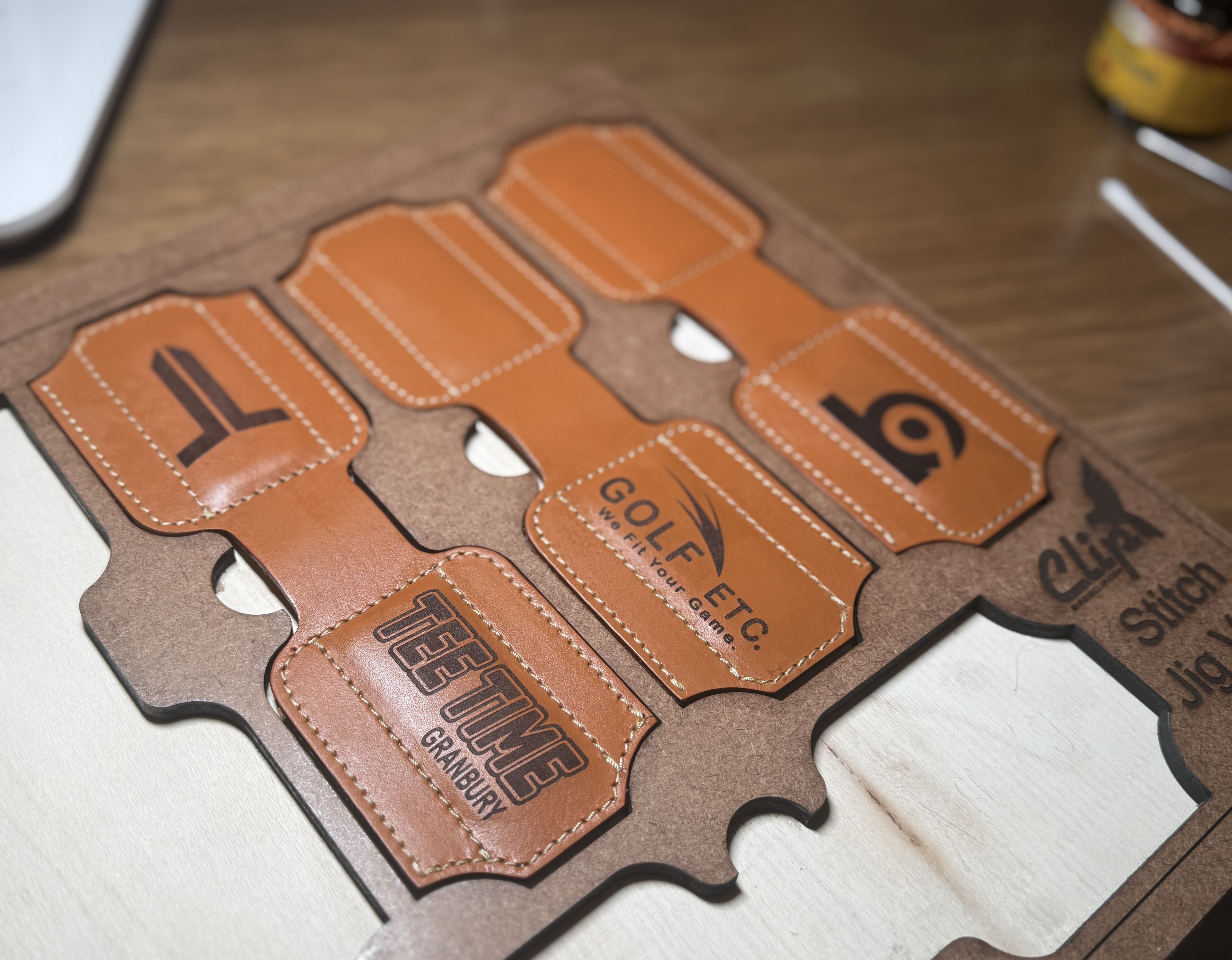 Company Logo Engraved on Leather