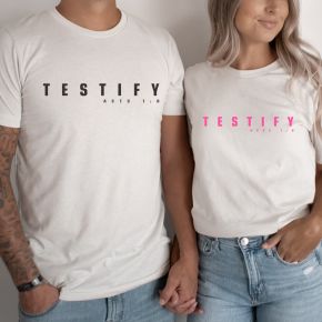 Porcelain Tee with Black or Neon Pink Graphic